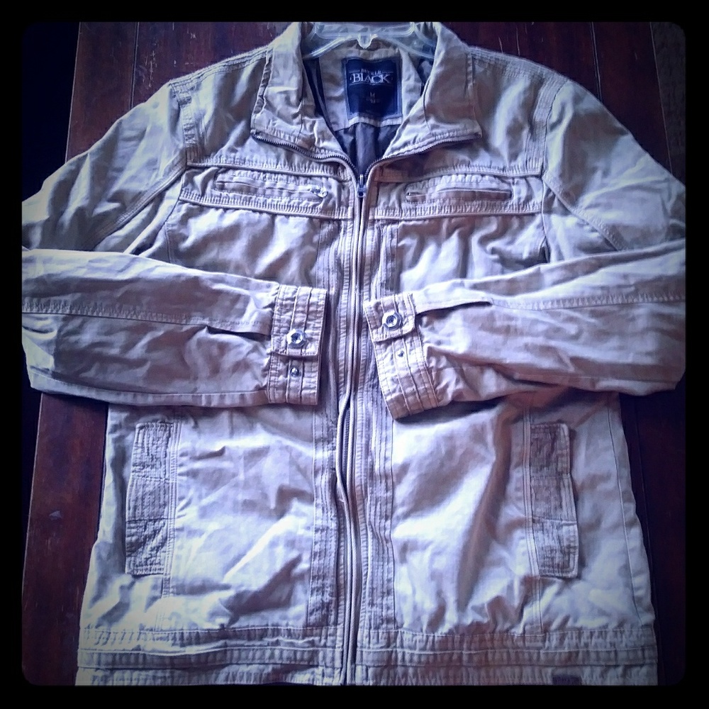 Men's "Buckle Black" Moto-Military Jacket